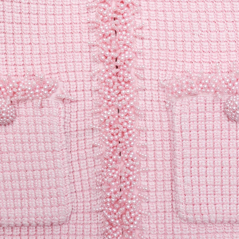 self-portrait Pink Textured Knit Mini Dress - Size Medium - MSRP $585 - NWT - Picture 5 of 6